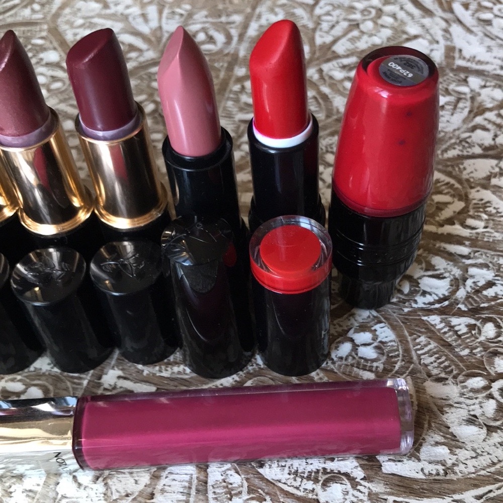 Lancome lipsticks pink nude cream gold shimmer red matte - Picture 6 of 13